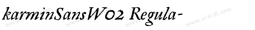 karminSansW02 Regula字体转换